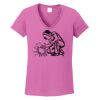 Ladies Heavy Cotton™ 100% Cotton V-Neck T-Shirt Thumbnail