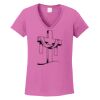 Ladies Heavy Cotton™ 100% Cotton V-Neck T-Shirt Thumbnail