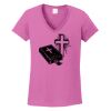 Ladies Heavy Cotton™ 100% Cotton V-Neck T-Shirt Thumbnail