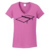 Ladies Heavy Cotton™ 100% Cotton V-Neck T-Shirt Thumbnail
