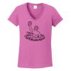 Ladies Heavy Cotton™ 100% Cotton V-Neck T-Shirt Thumbnail