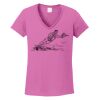 Ladies Heavy Cotton™ 100% Cotton V-Neck T-Shirt Thumbnail