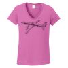 Ladies Heavy Cotton™ 100% Cotton V-Neck T-Shirt Thumbnail