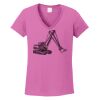 Ladies Heavy Cotton™ 100% Cotton V-Neck T-Shirt Thumbnail