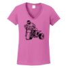 Ladies Heavy Cotton™ 100% Cotton V-Neck T-Shirt Thumbnail
