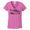 Ladies Heavy Cotton™ 100% Cotton V-Neck T-Shirt Thumbnail
