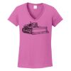 Ladies Heavy Cotton™ 100% Cotton V-Neck T-Shirt Thumbnail