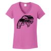 Ladies Heavy Cotton™ 100% Cotton V-Neck T-Shirt Thumbnail