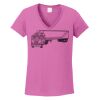 Ladies Heavy Cotton™ 100% Cotton V-Neck T-Shirt Thumbnail