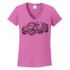 Ladies Heavy Cotton™ 100% Cotton V-Neck T-Shirt Thumbnail
