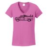 Ladies Heavy Cotton™ 100% Cotton V-Neck T-Shirt Thumbnail