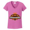 Ladies Heavy Cotton™ 100% Cotton V-Neck T-Shirt Thumbnail