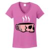 Ladies Heavy Cotton™ 100% Cotton V-Neck T-Shirt Thumbnail