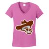 Ladies Heavy Cotton™ 100% Cotton V-Neck T-Shirt Thumbnail