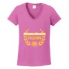 Ladies Heavy Cotton™ 100% Cotton V-Neck T-Shirt Thumbnail