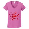 Ladies Heavy Cotton™ 100% Cotton V-Neck T-Shirt Thumbnail