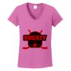 Ladies Heavy Cotton™ 100% Cotton V-Neck T-Shirt Thumbnail