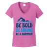 Ladies Heavy Cotton™ 100% Cotton V-Neck T-Shirt Thumbnail