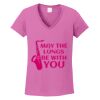 Ladies Heavy Cotton™ 100% Cotton V-Neck T-Shirt Thumbnail